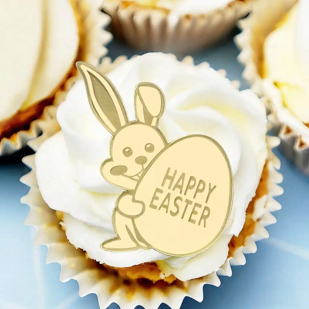 1PCBunny Easter Egg Happy Cupcake Topper Decor Party DIY Cake Dessert Qme C