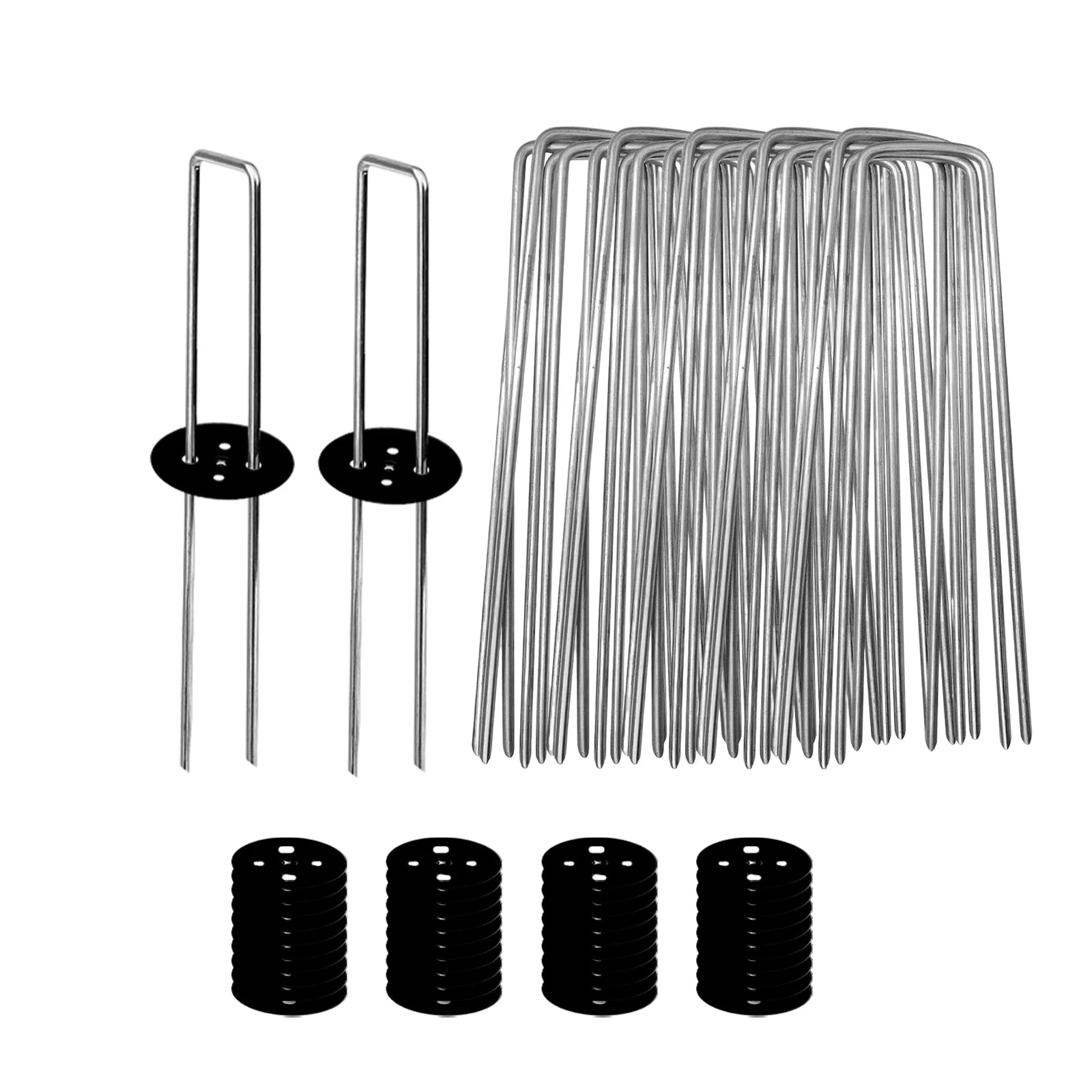 U-Shaped Garden Nails Heavy Duty Stake Lawn Galvanized Landscape Nail for Fixing Water Pipe Turf Barrier Ground Nail Qme C