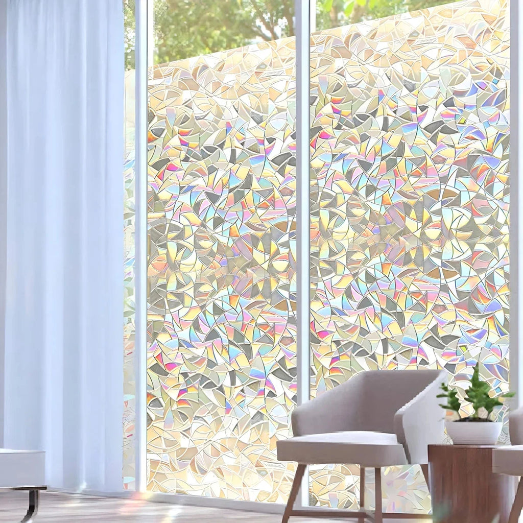 Colorful Frosted Window Stickers Translucent Opaque Static Qme