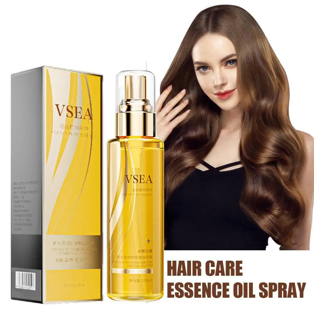 100ml Hair Care Essential Oil Spray For Women Repair Dry Anti-frizz Smooth And Long-lasting Hair Care For Fragrant Fluffy Hair Qme