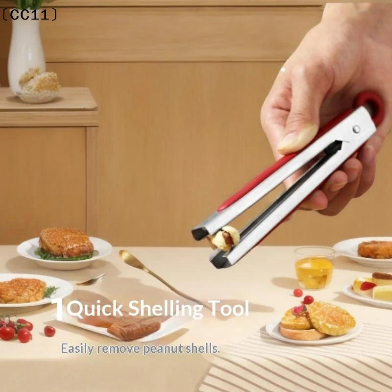 Stainless Steel Peanut Shells Peeling Tool Nutcracker Pliers Suit Qme