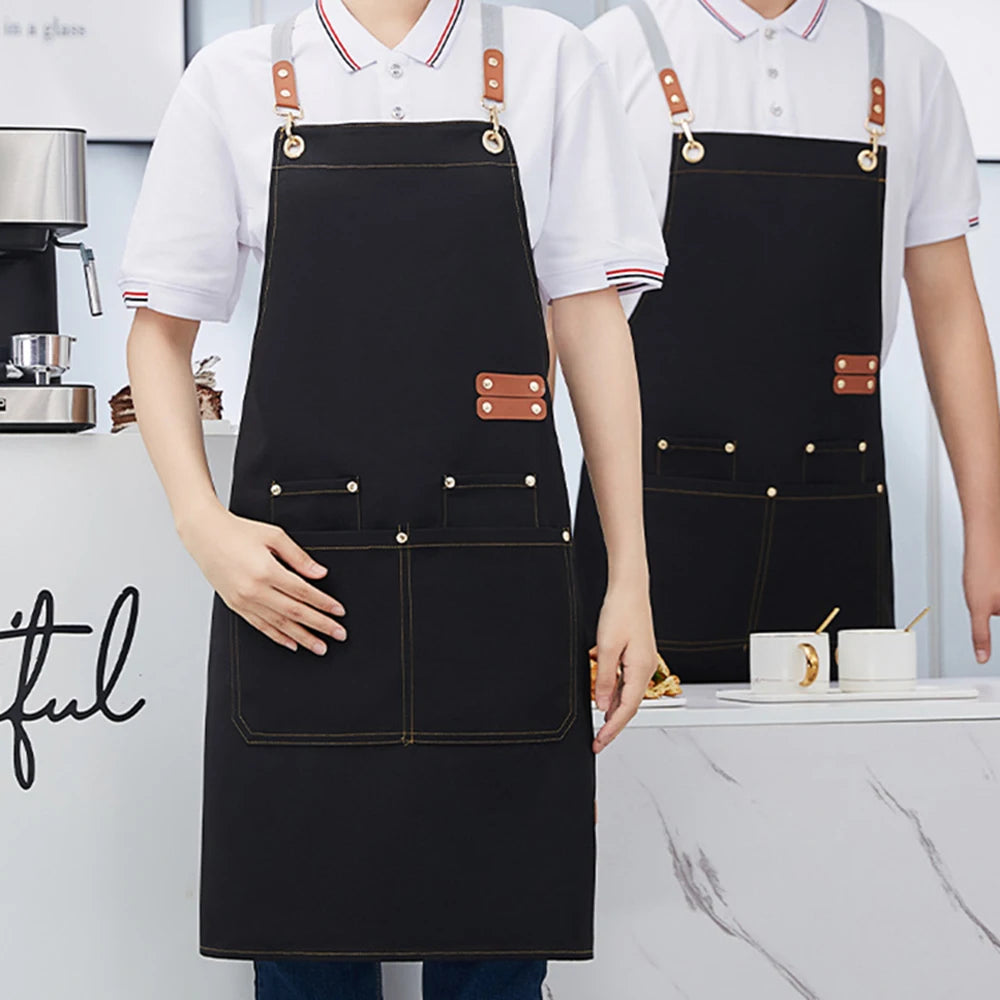 Home Canvas Apron Custom Catering Milk Tea Shop Flower Shop Supermarket Cake Shop Special Work Clothes Qme