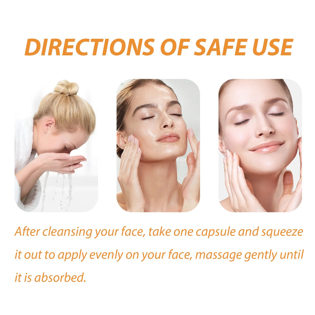 50Pcs Collagen Face Care Capsules Serum Spot Acne Wrinkle Remover Firming Whitening Hyaluronic Acid Essence Skin Care New style Qme
