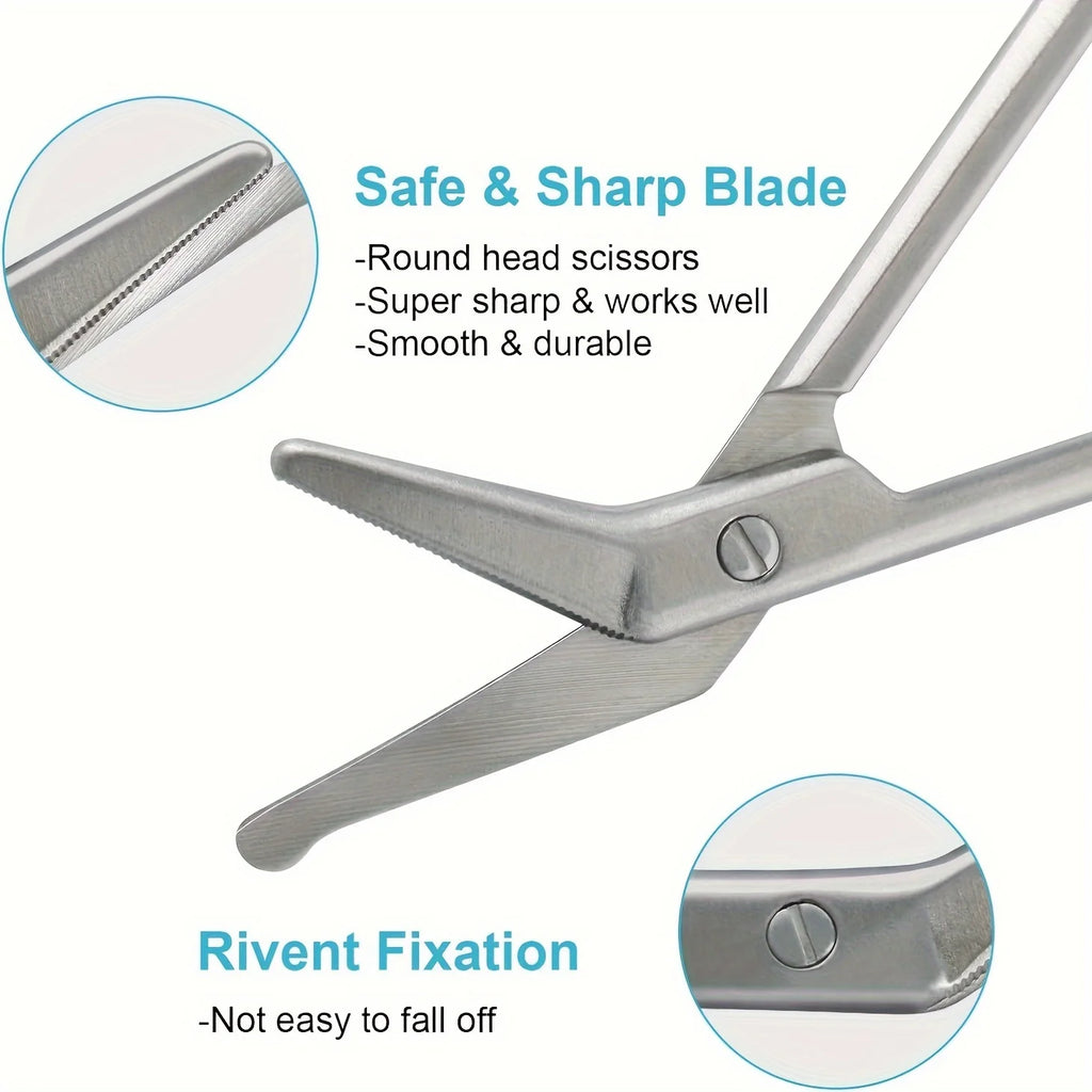 Mini Stainless Steel Bandage Scissor - Compact & Portable - Durable Medical Shear with Sharp Blades for Precise Cutting Qme