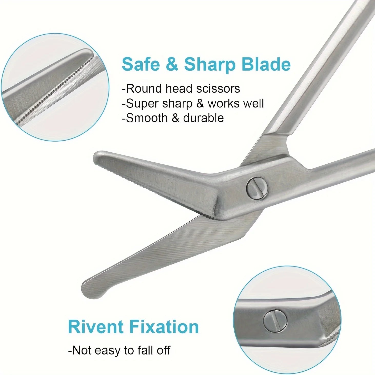 Mini Stainless Steel Bandage Scissor - Compact & Portable - Durable Medical Shear with Sharp Blades for Precise Cutting Qme