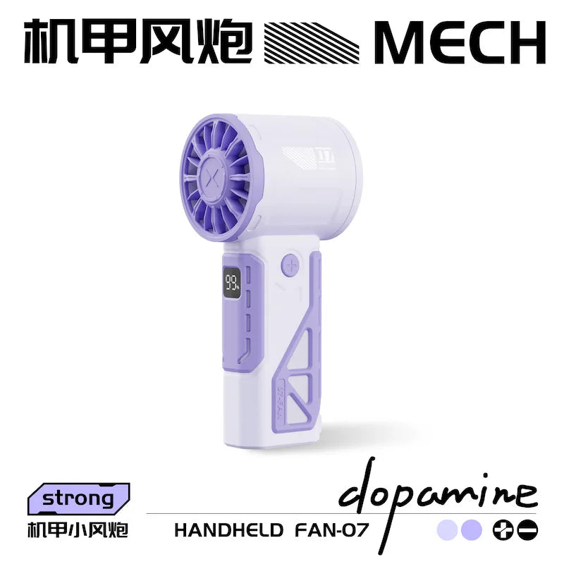 Collapsible USB Charging Turbo Fan Ultra Strong Wind Silent Operation Qme PURPLE