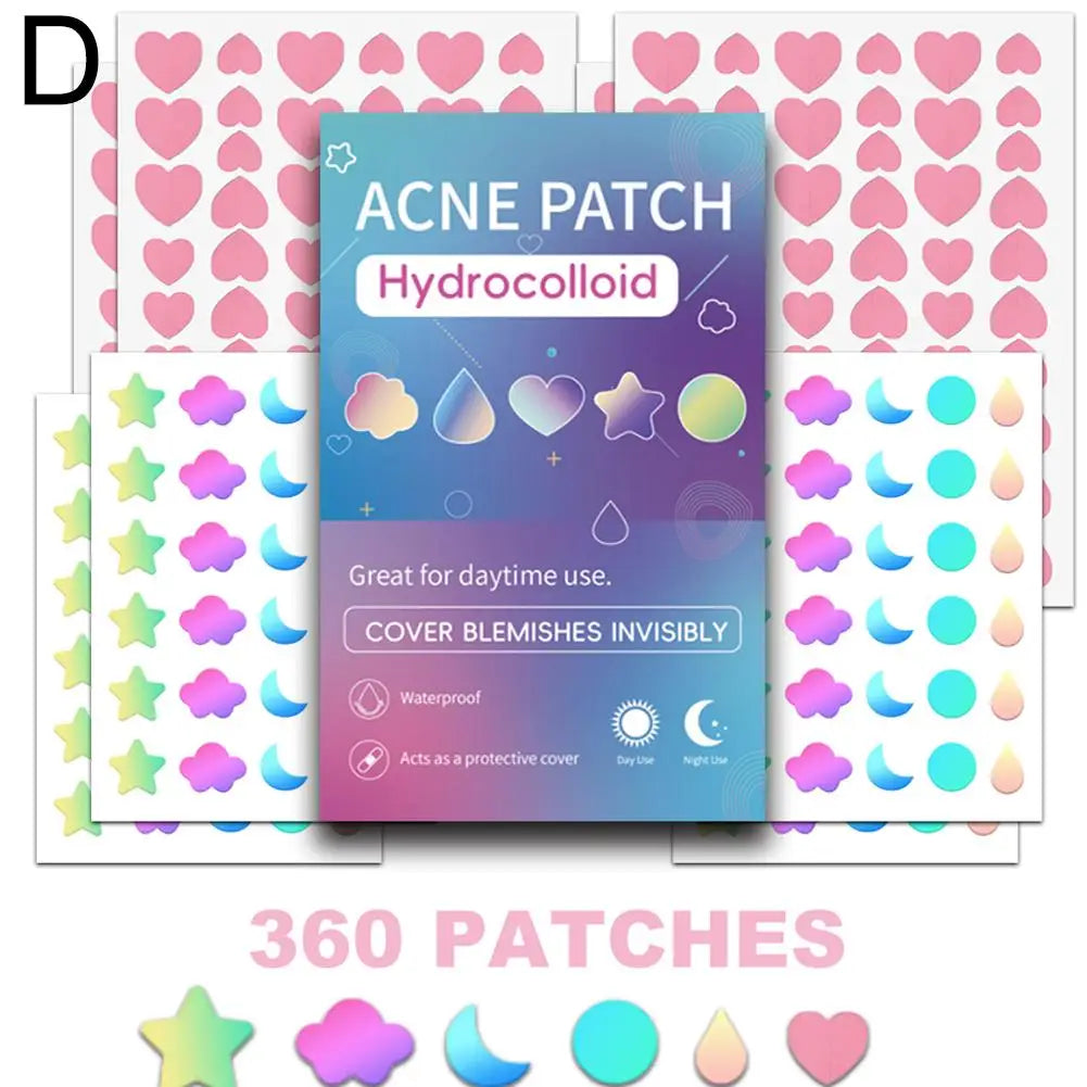 Cute Colorful Stars Pimple Patches Acne Patch Zits Blemishes Qme D-360pcs