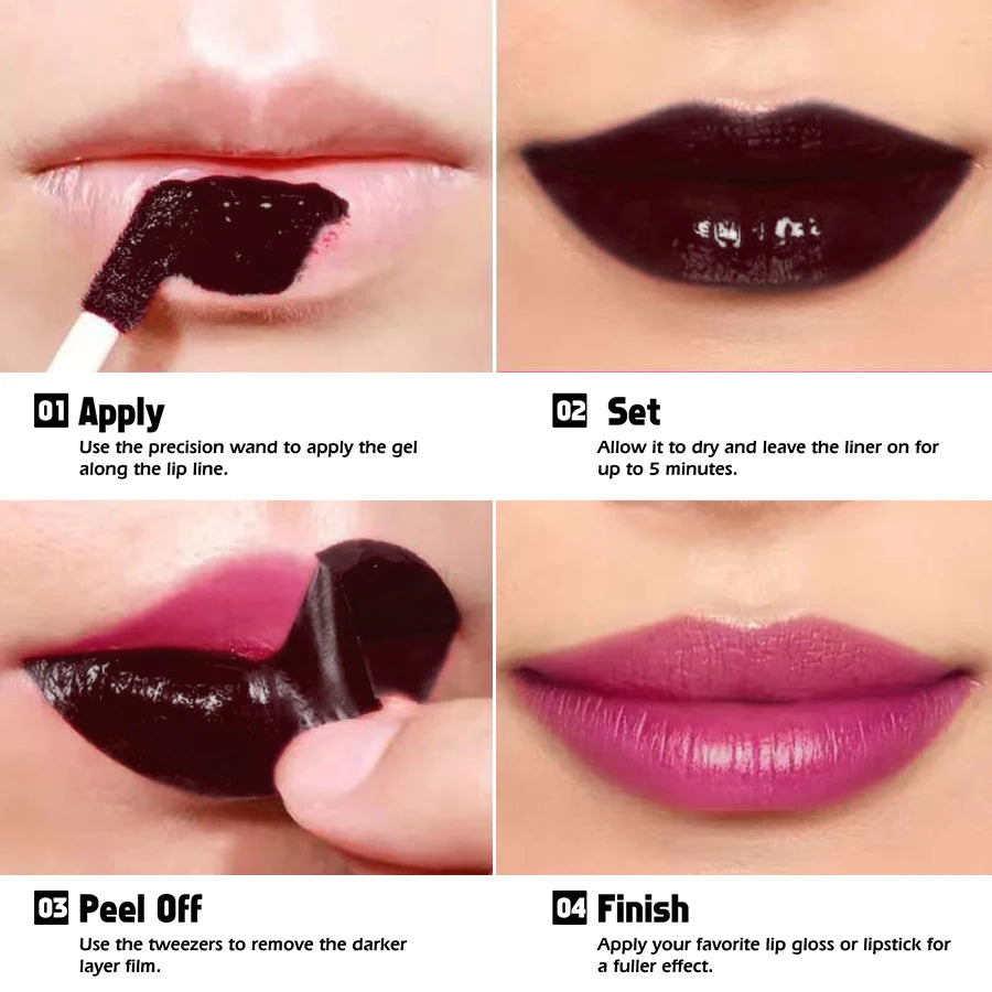 7 Colors Peel Off Lip Stain Reveal Long Lasting Waterproof Pink Tint Qme