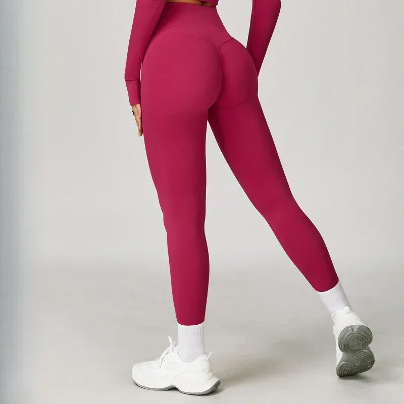 A Seamless Gym Leggings Women Yoga Pants Sexy High Waist Booty Lifting Leggings Pants Women Sports Clothing Fitness Wear Qme