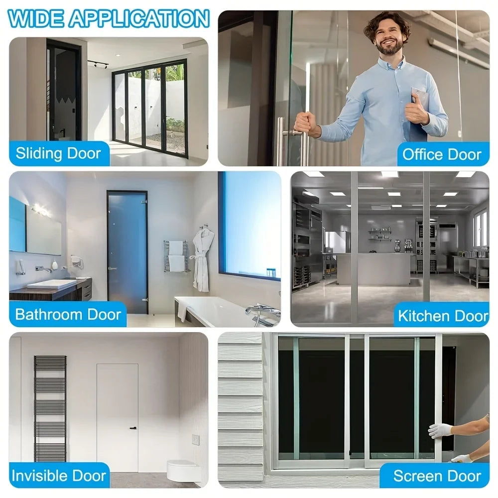 1pc An automatic door closer without drilling holes,It is applicable to offices, bathrooms, bedrooms and other places. Qme