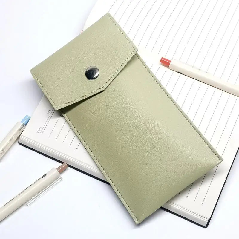 PU Leather Pencil Case Storage Bag Student Glasses Portable Qme A1