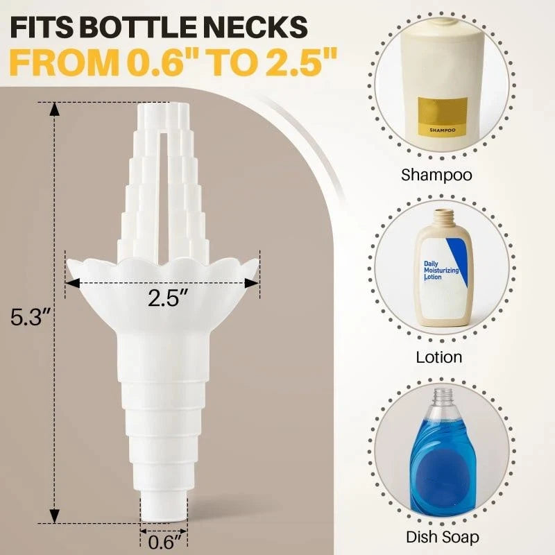 1 Liquid Transfer Connectors Reusable Bottle Funnel Adapter Kitchen Qme