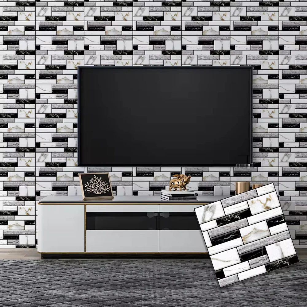 10/20PCS Self-Adhesive Wall Pasted Waterproof Anti-Fouling Beautify Decorative Living Room Tv Background Wall Qme