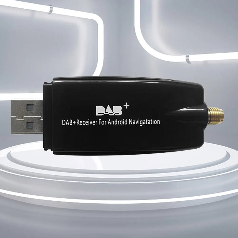 Car DAB+ Box USB Interface DAB+ Box Radio Receiver Adapter Car Radio Antenna Receiver for Android 5.1 and Above Car Radio Qme