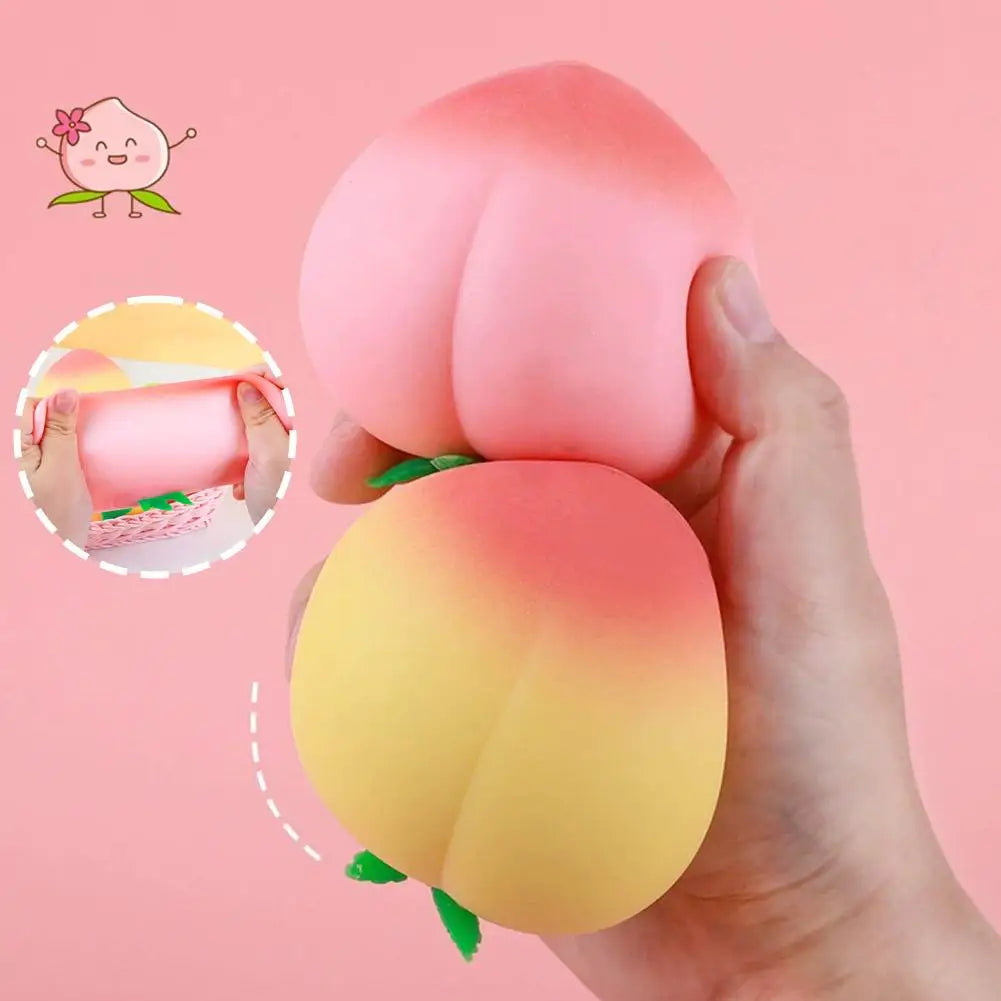 Peach Shaped Stress Balls Squishy Fruit Toys Slow Rising Antistress Qme