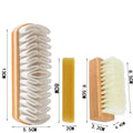Suede Shoe Clean Wooden Brush Stain Eraser Crepe Pad Nubuck Leather Qme 3Pcs