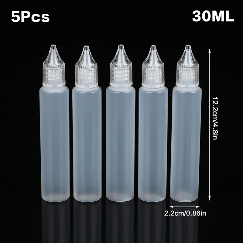 10 15 30 Refillable Plastic Dropper Bottles Pen-shape Containers Ink Qme 30ML