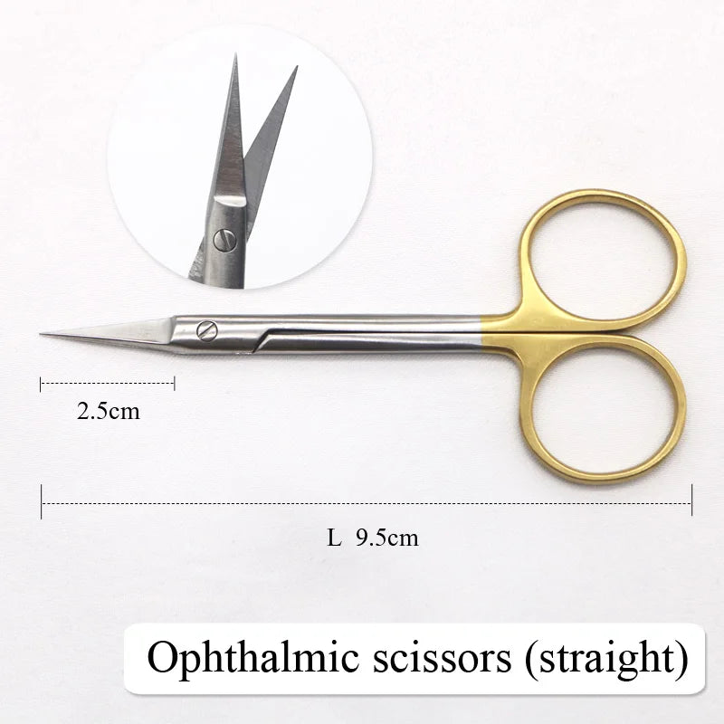 Double-eyelid Scissors Gold Handle Stainless Steel Surgical Qme WHITE