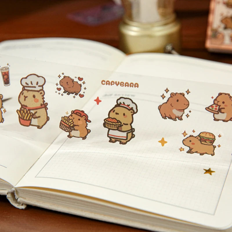 2m/Roll Cartoon Pet Theme Washi Tape Cute Sticker Decorative Collage Adhesive DIY Scrapbooking Hand Made Masking Tape Stationery Qme