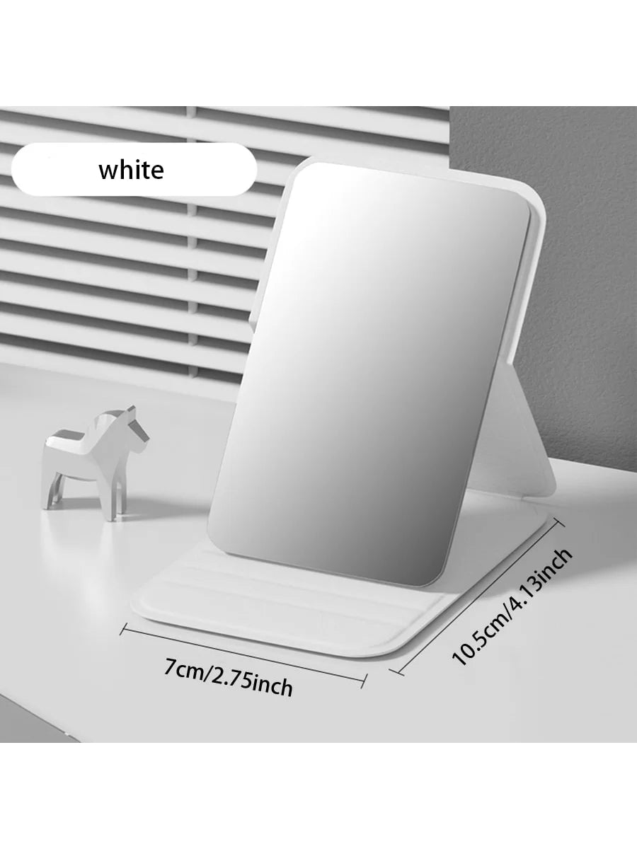 Minimalist Small Mirror Aesthetic Value Portable Makeup Repair Qme WHITE