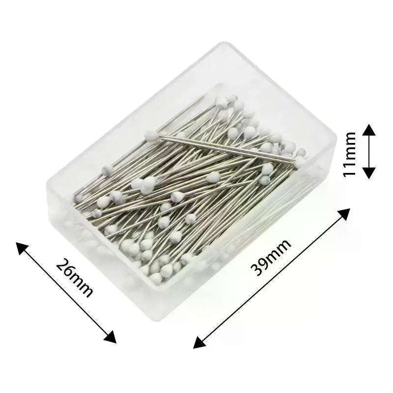 100Pcs 38mm Sewing Pins Plastic Ball Multicolor Head Pins Straight Quilting Heads Pins DIY Crafts Sewing Fabric Qme