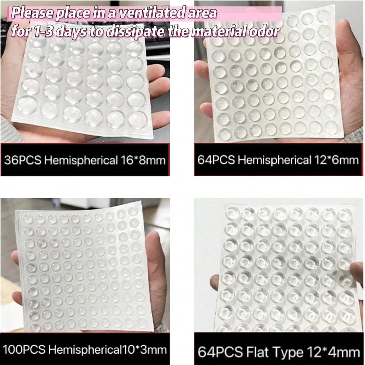 64 Long Nail Typing Tools Transparent Silicone Keycaps 3D Stickers Qme