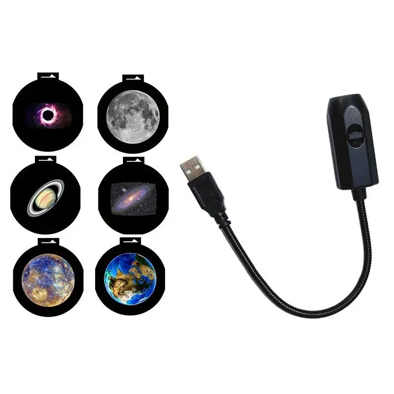 USB Ceiling Moon Earth Projection Atmosphere Light Starry Sky Lamp Night Light Romantic Bedroom Decoration Galaxy Projector. Qme A 1set