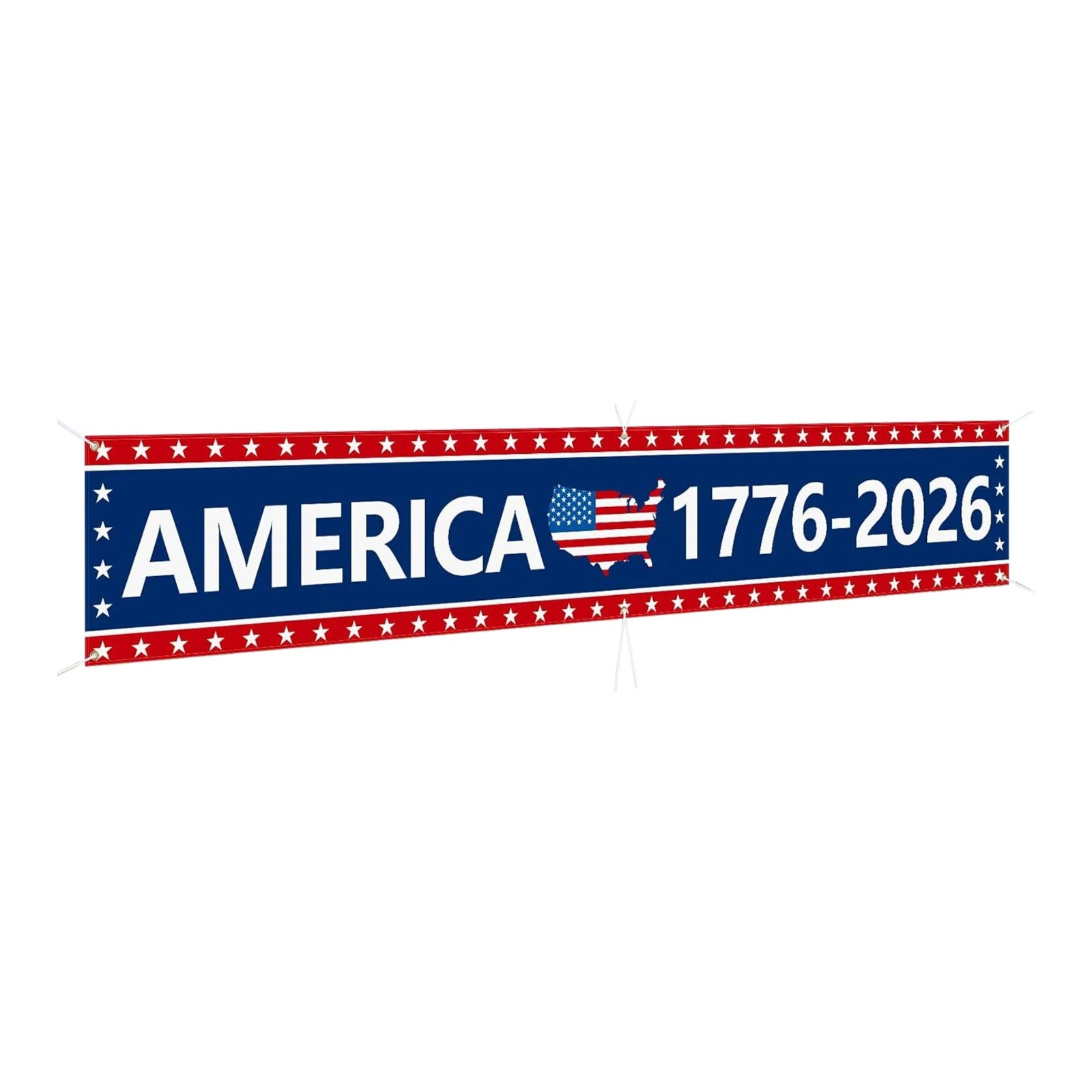 Inpedenpent Day Anniversary Celebration Banner 250th Event Party Hanging Banner for Indoor Outdoor Decoration Backgroud Props Qme C