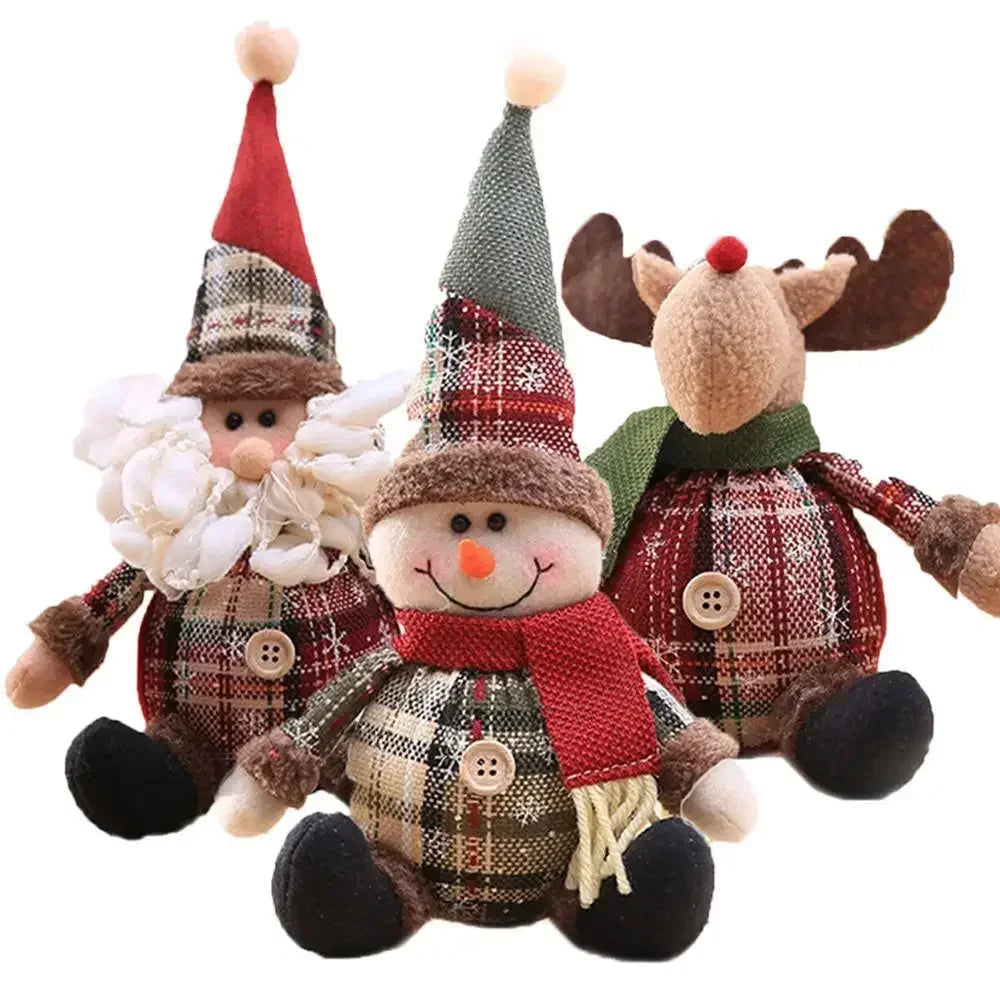 Santa Claus Doll Chirstmas Decorations Home Decor Table Elk Doll Christmas Ornaments Xmas Navidad Gifts Happy New Year 2025 Qme