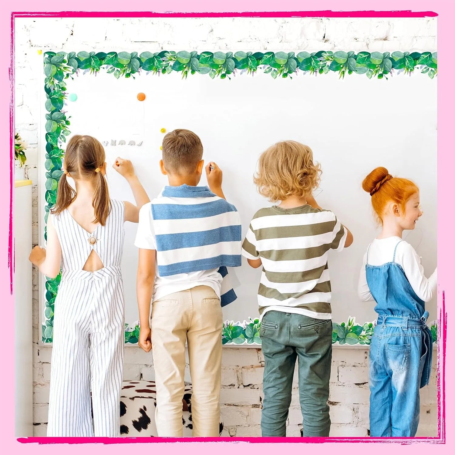 Blackboard Bulletin Board Border Stickers Self-adhesive Decals DIY Qme