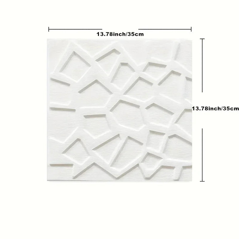 5-20pcs 35cm 3D Ceiling Decor Wall Stickers Peel & Stick Waterproof Anti-Collision Wallpaper for Bedroom & Home Qme white 8pcs 35x35cm