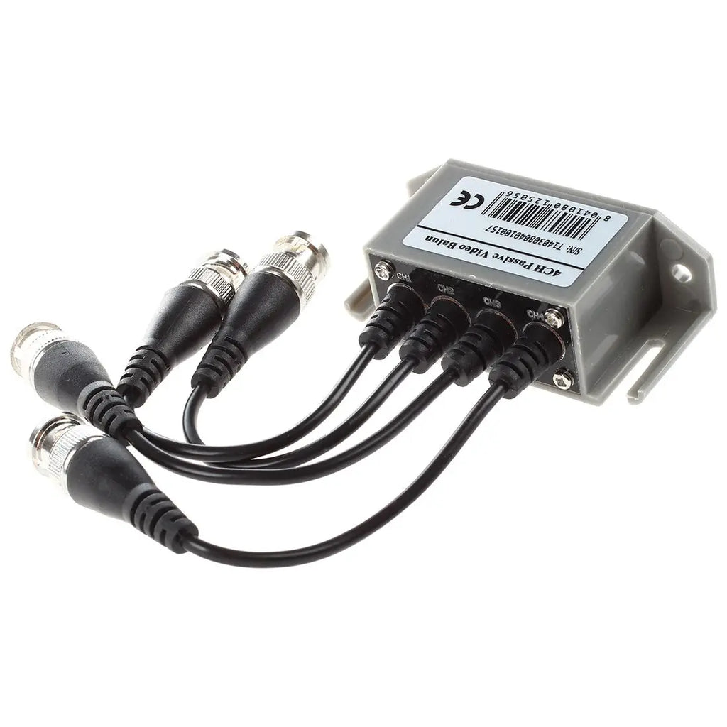 4-Channel Video Balun BNC UTP CAT5 Transmitter for CCTV/ Surveillance Camera Trend Qme