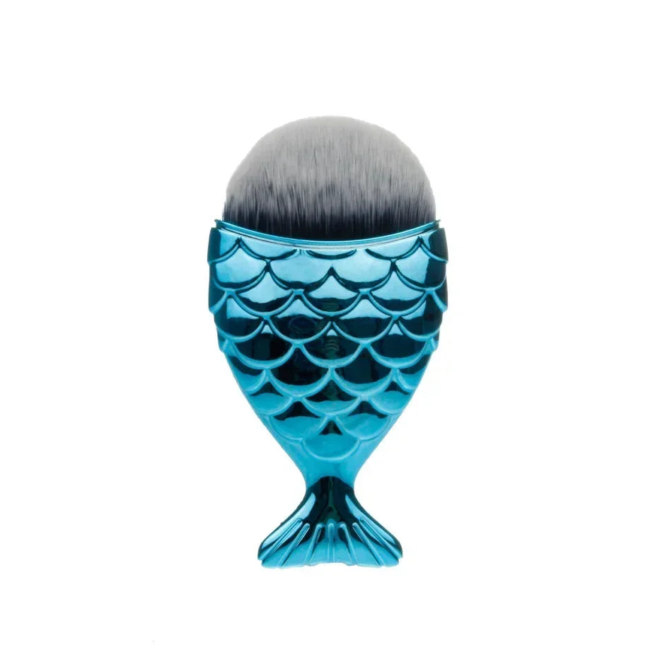 Fish Tail Shape Nail Brush Fishtail Bottom Cosmetic Brushes Soft Cleaning Dust Powder Nails Care Manicure Tool Nail Brushes Qme 7