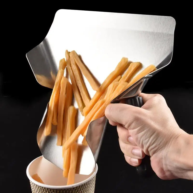 Shovel Fries Loader Kitchen Gadget Baking Tool Stainless Steel French Qme