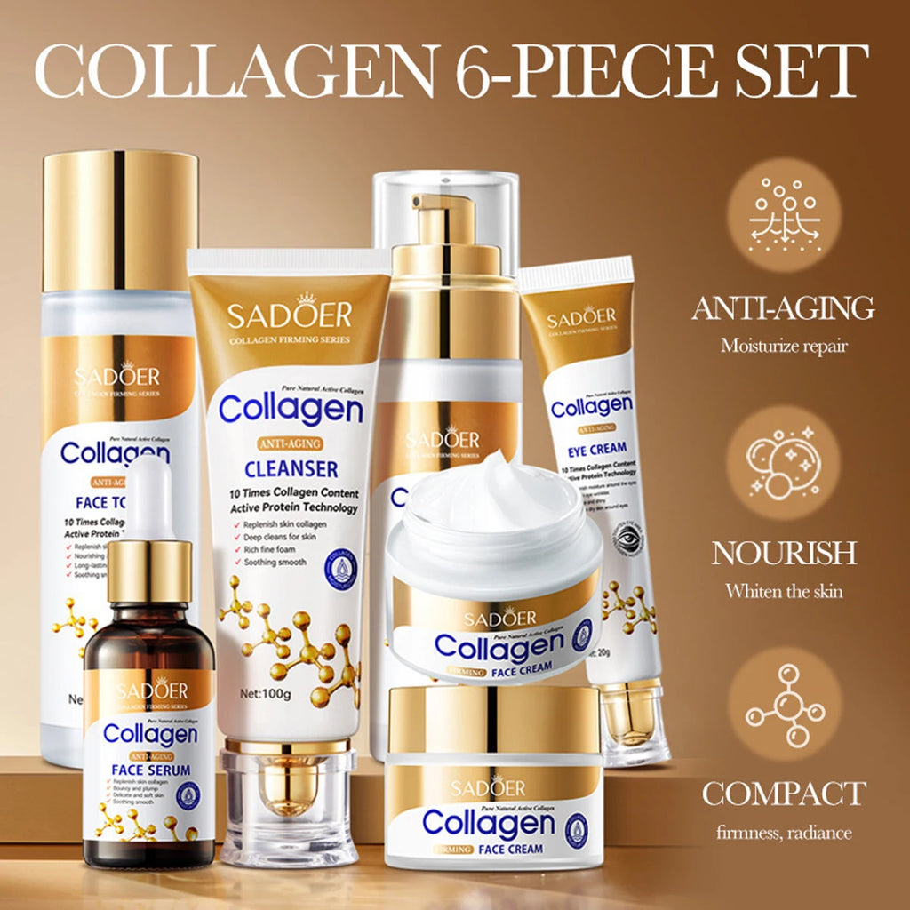 Collagen Firming Radiance 6-Piece Replenish Boost Elasticity Hydrate Qme