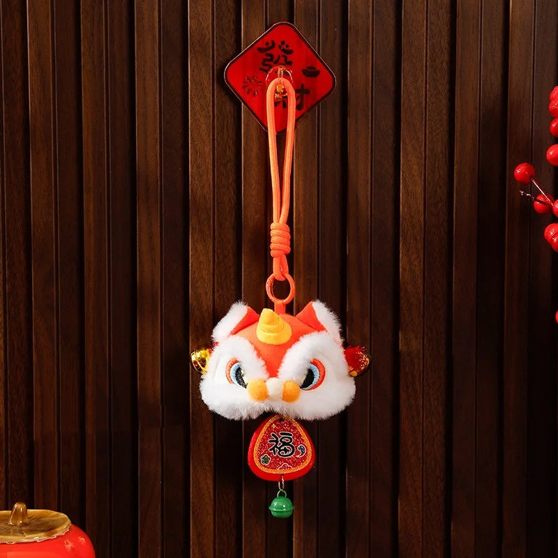 Cartoon Lion Dance Keychain Awakened Lion Chinese Style Lion Dance Pendant Doll Year Of Horse Chinese New Year Gift Qme style 6