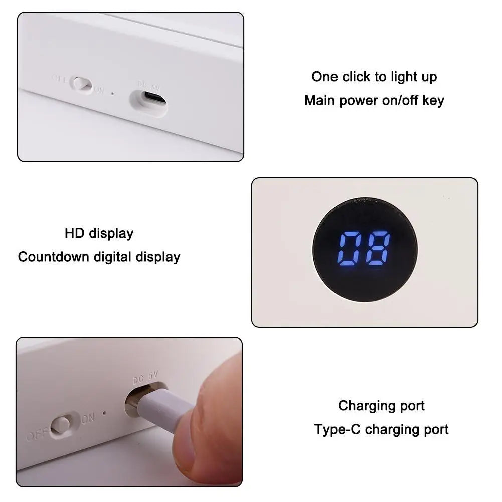 LED Reading Light At Night Bed Flat Book Lights Lovers Illuminator Qme
