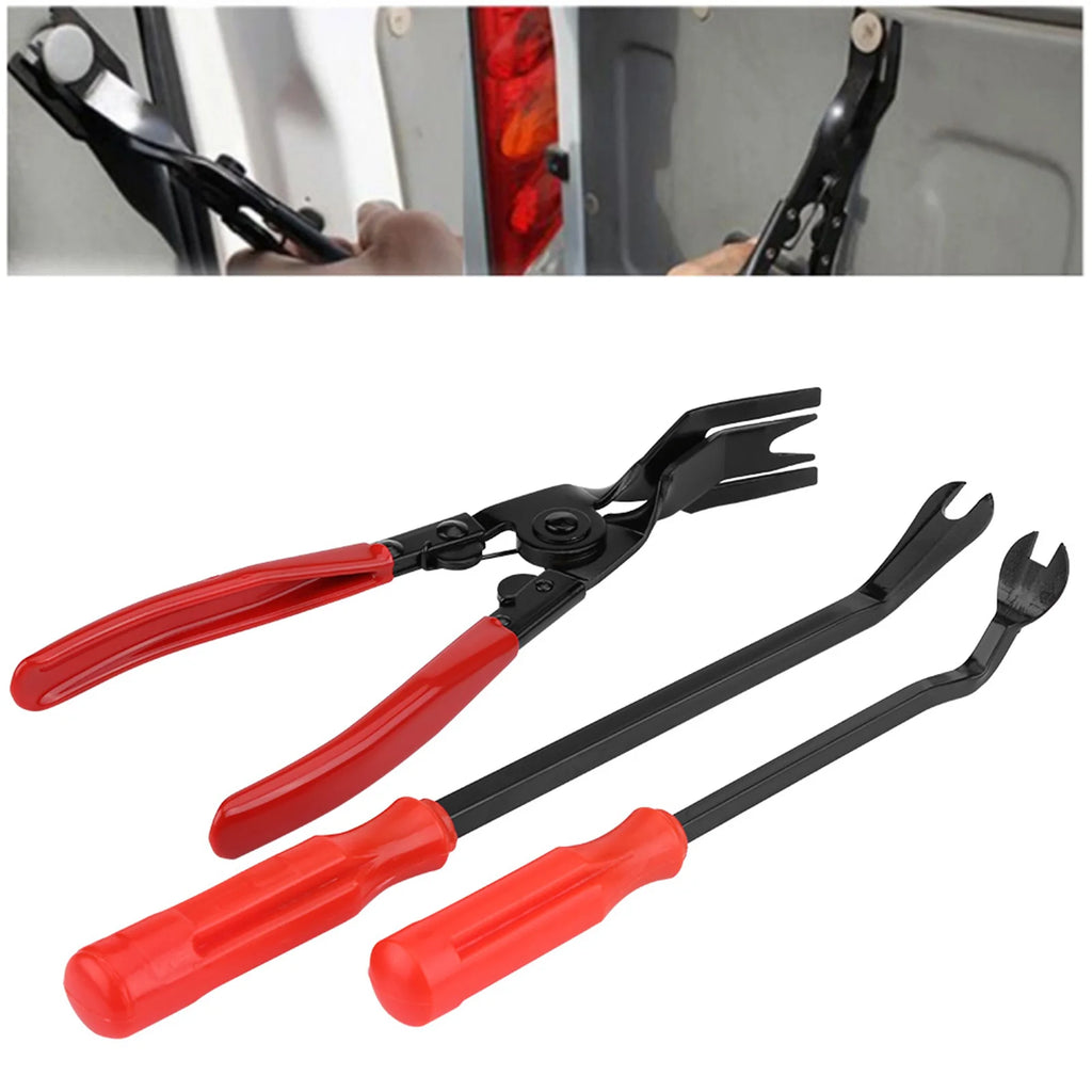 Door Trim Rivets Clips Pliers Fastener Remover Puller Pry Bar Tool Kit Panel Trim Clip Removal Tool Rivets Clips Pliers Qme