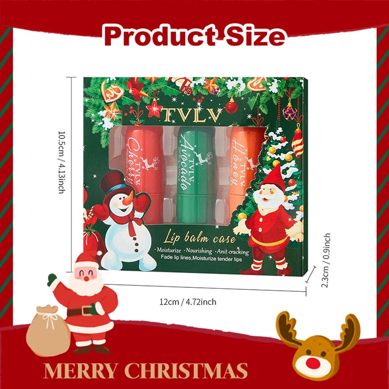 Lip Balm Christmas Nourishing Moisturizing Butter Skin Care Lipsticks Qme