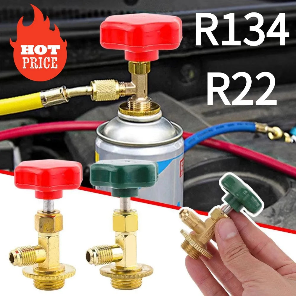 R22 R134a Refrigeration Charging Safety Valve Air Conditioning Refrigerant Safety Liquid Adapter Hand Tool Parts Qme