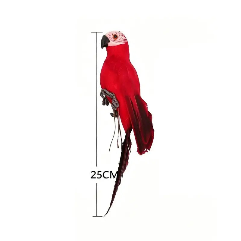 Simulation Parrot Garden Decoration Creative Lawn Figurine Ornament Animal Bird Outdoor Garden Party Prop Decoration Home Qme 25cm Red