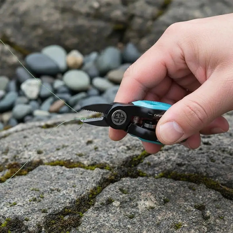 Portable Stainless Steel Lure Shears Fishing Line PE Serrated Blade Qme