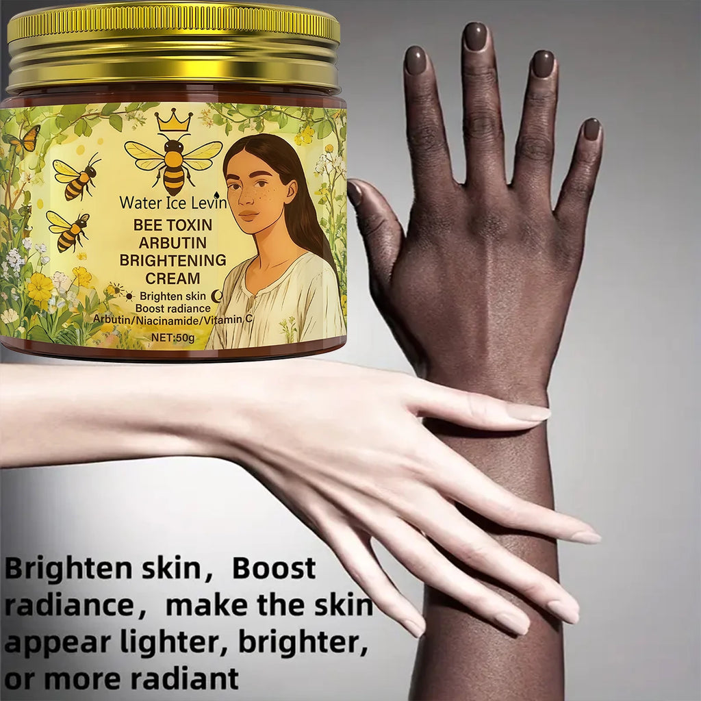 Bee Toxin & Arbutin Brightening Cream | Retinol & Hyaluronic Acid Moisturizer for Soft, Glowing Skin Qme