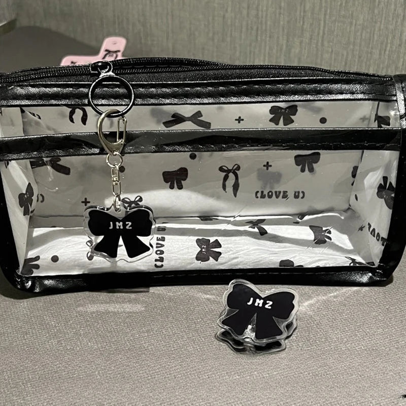 Large-capacity Cartoon Translucent Pencil Case Multi-layer Vertical Qme