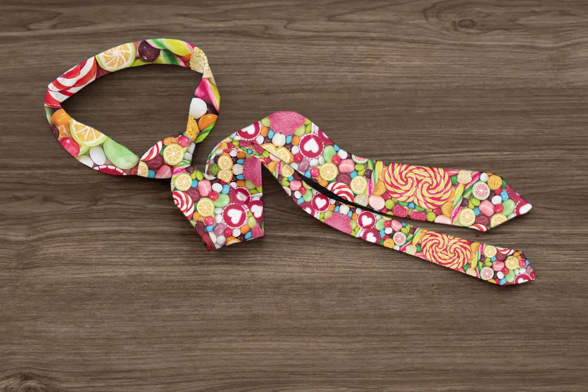 Funny Candy Snacks Printed Tie Unisex Casual Creative Novelty Men's Qme