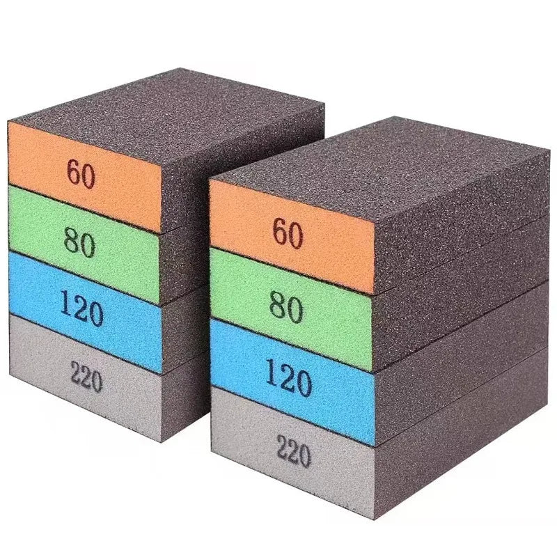 60 80 100 120 220 180 Coarse Medium Fine Grit Sanding Block Sander Qme