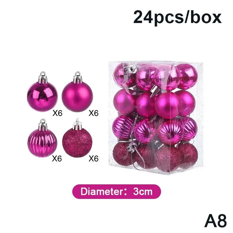 Waterproof Christmas Balls Fadeless Xmas Tree Hanging Ornaments Qme A8