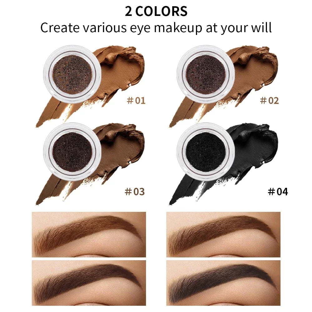 4 Colors Brown Black Eyebrow Cream Enhancers Waterproof Long-lasting Air-cushion Dye Brows Gel Tinted Makeup Liquid Eyebrows Qme
