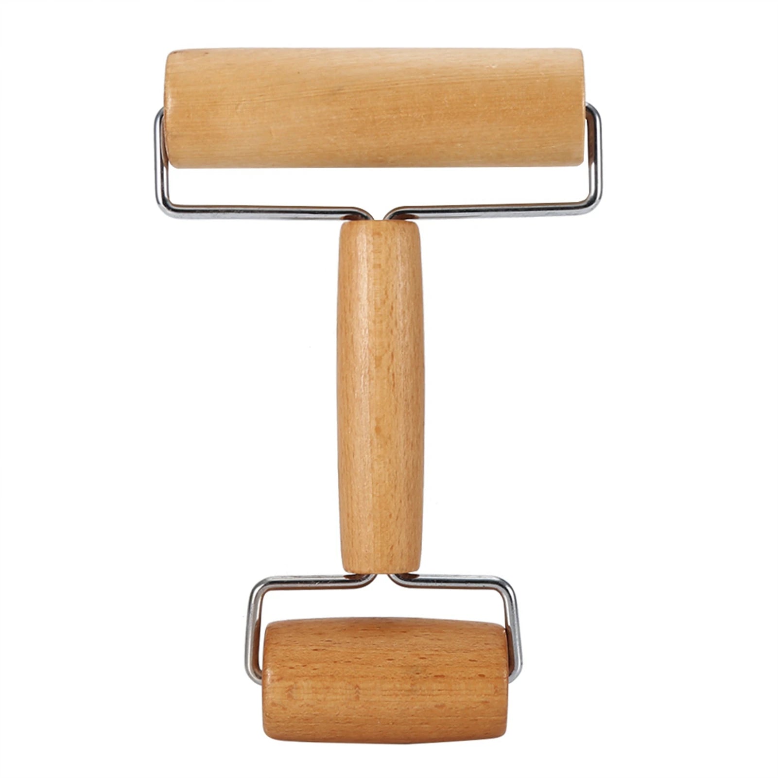 Wooden Rolling Pin Pastry and Pizza Dough Roller Manual Baker Roller Smooth Surface Baking Tool for Kitchen Cake Pizza Bread Qme Type 2