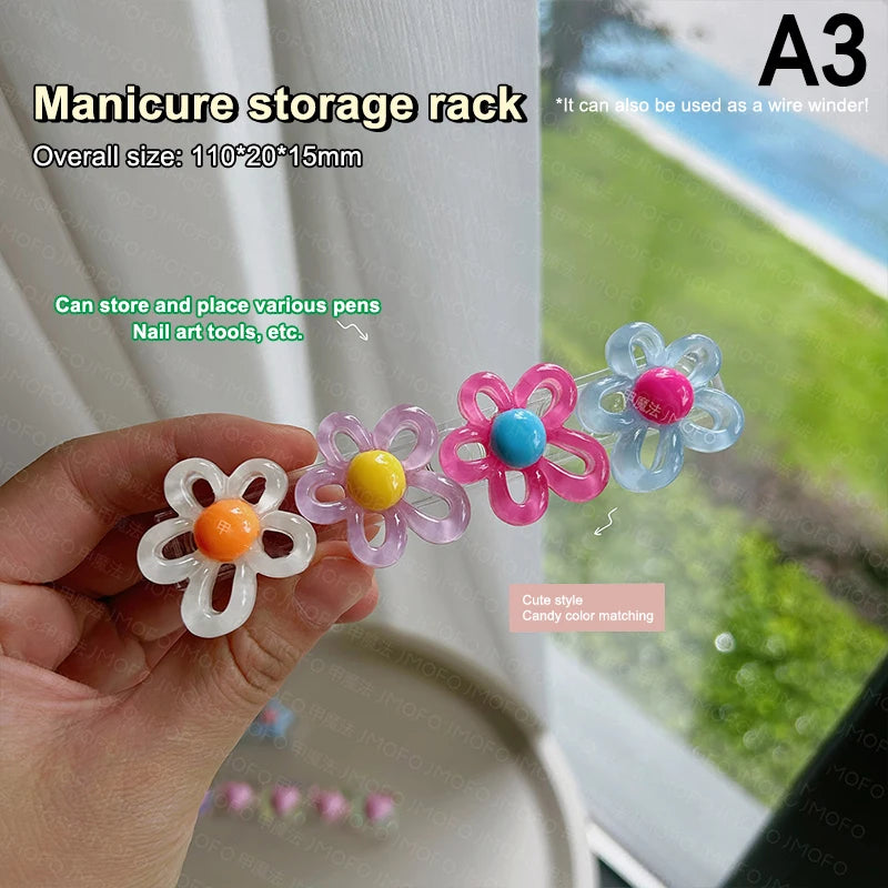 Cartoon Nail Brush Holder Stand Pen Rack Accessory Manicure Tool Qme A3